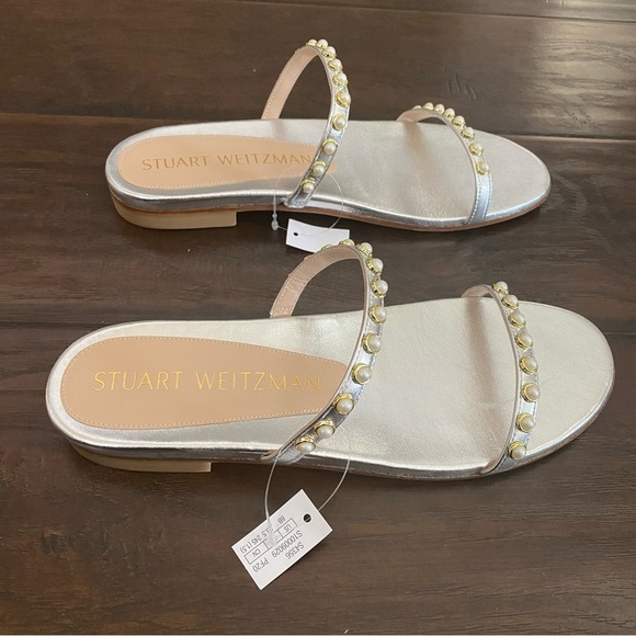 New with box Stuart Weitzman strap flat sandals women’s size 8 B - Picture 2 of 8